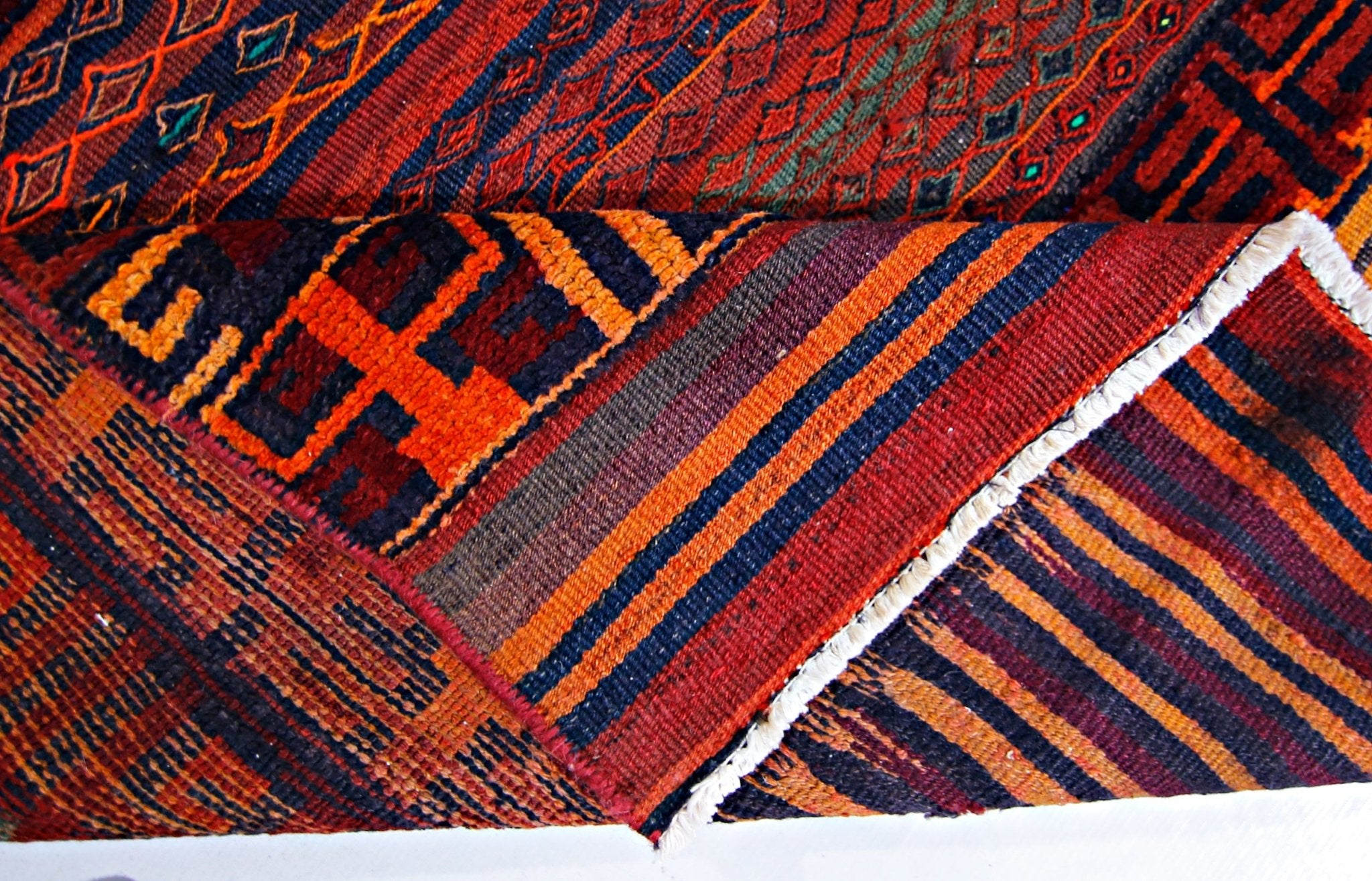 Handmade Tribal Patchwork Rug | 190 x 98 cm | 6'3" x 3'2" - Najaf Rugs & Textile