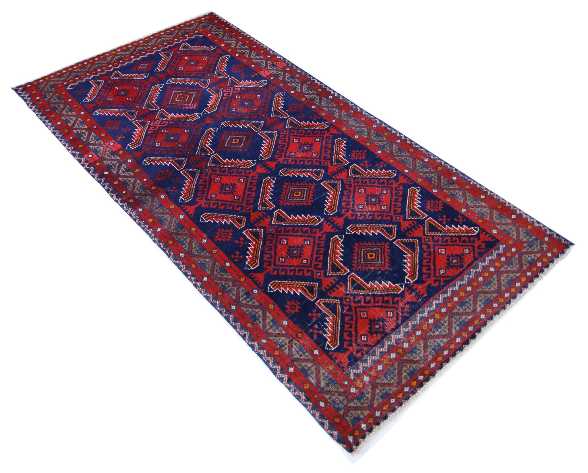 Handmade Tribal Persian Balouch Rug | 173 x 92 cm | 5'8" x 3' - Najaf Rugs & Textile