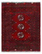 Handmade Ultra Mini Afghan Turkmen Rug | 63 x 52 cm | 2'1" x 1'8" - Najaf Rugs & Textile