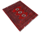 Handmade Ultra Mini Afghan Turkmen Rug | 63 x 52 cm | 2'1" x 1'8" - Najaf Rugs & Textile