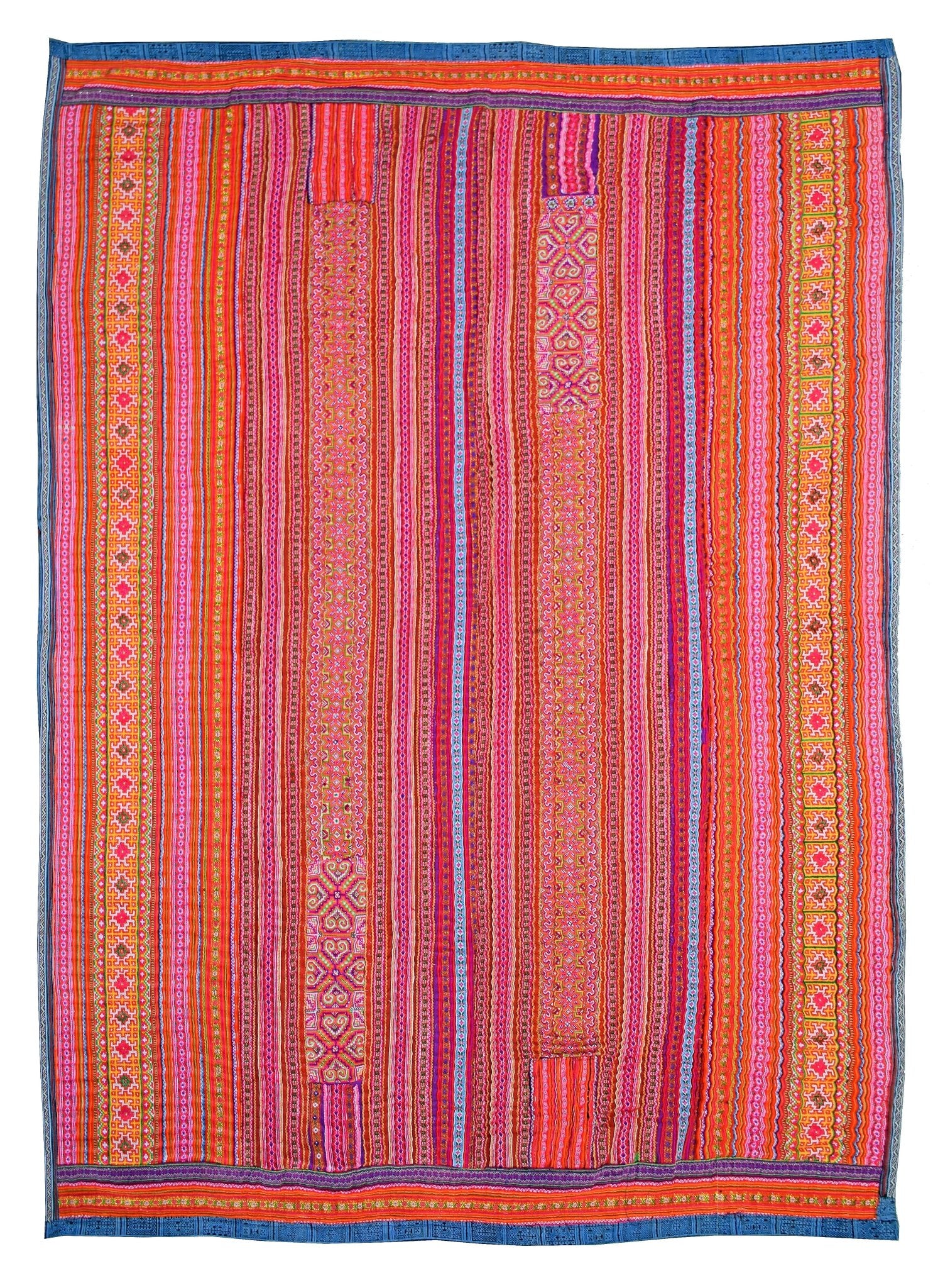 Handmade Vietnamese Hmong Textile | 200 x 168 cm | 6'8" x 5'5" - Najaf Rugs & Textile