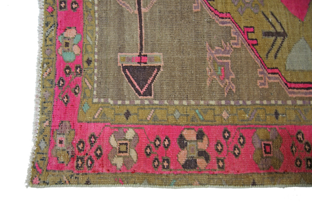 Handmade Vintage Persian Hallway Runner | 304 x 106 cm | 10' x 3'5" - Najaf Rugs & Textile