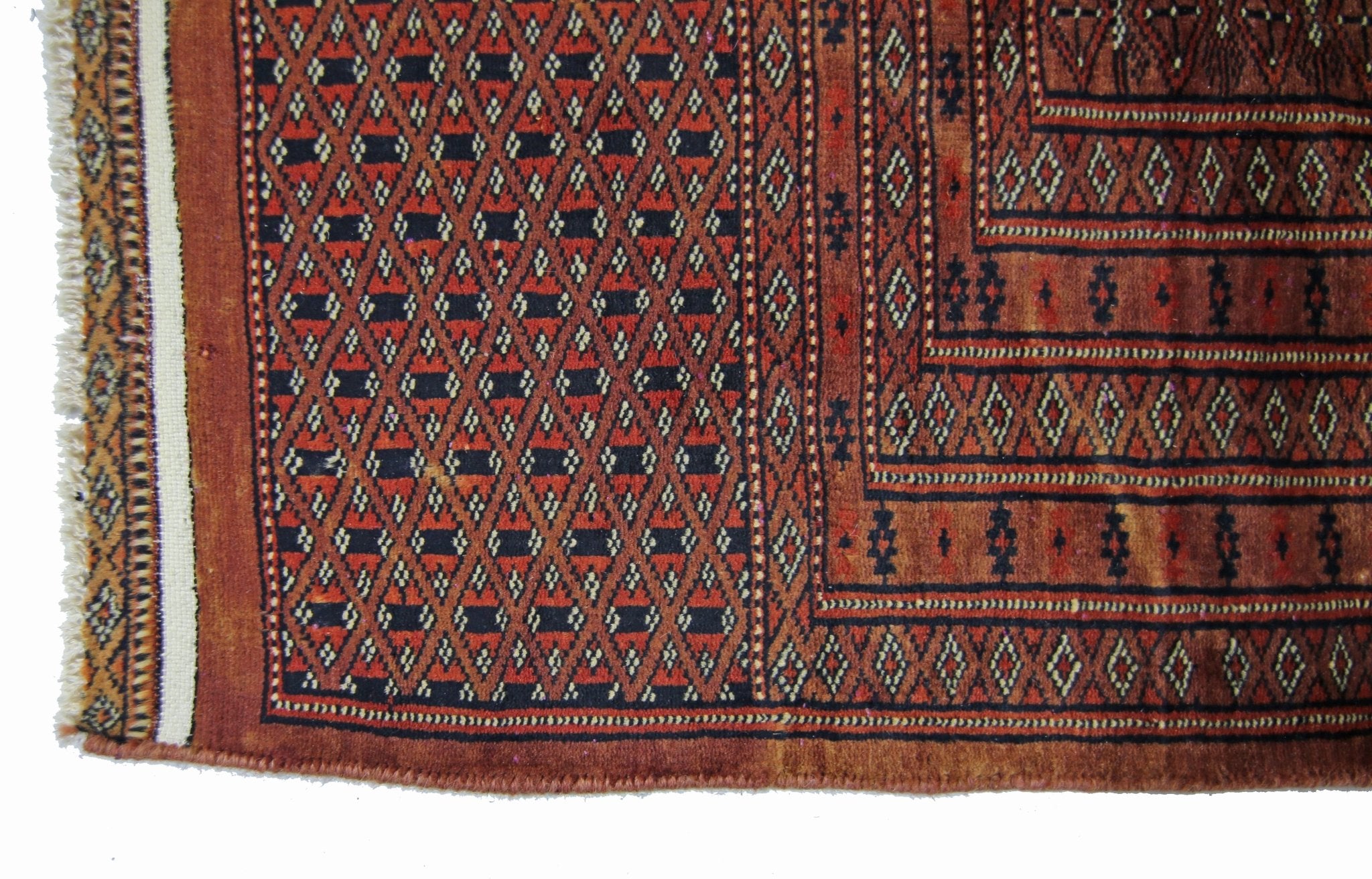 Handmade Vintage Princess Bokhara Rug | 278 x 185 cm | 9'2" x 6'1" - Najaf Rugs & Textile