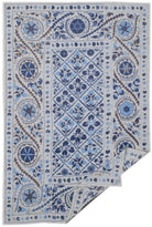 Handmade Viscose Silk Uzbek Suzani | 208 x 138 cm - Najaf Rugs & Textile