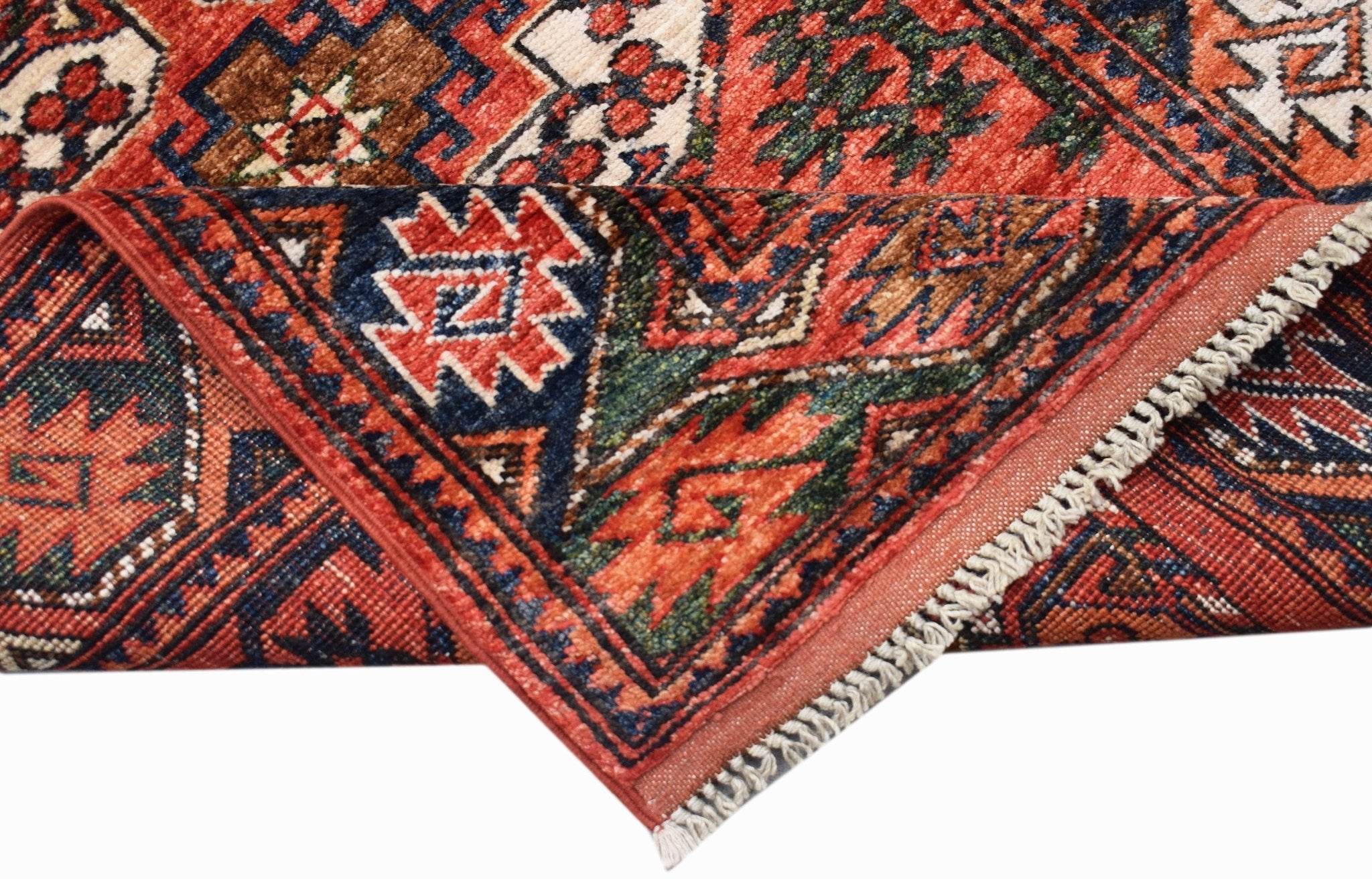 Handwoven Afghan Chobi Hallway Runner | 299 x 87 cm | 9'10" X 2' - Najaf Rugs & Textile