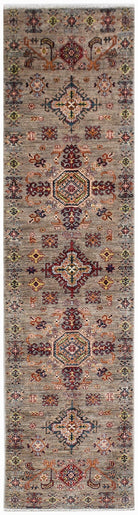 Handwoven Afghan Chobi Hallway Runner | 316 x 80 cm | 10'4" x 2'7" - Najaf Rugs & Textile