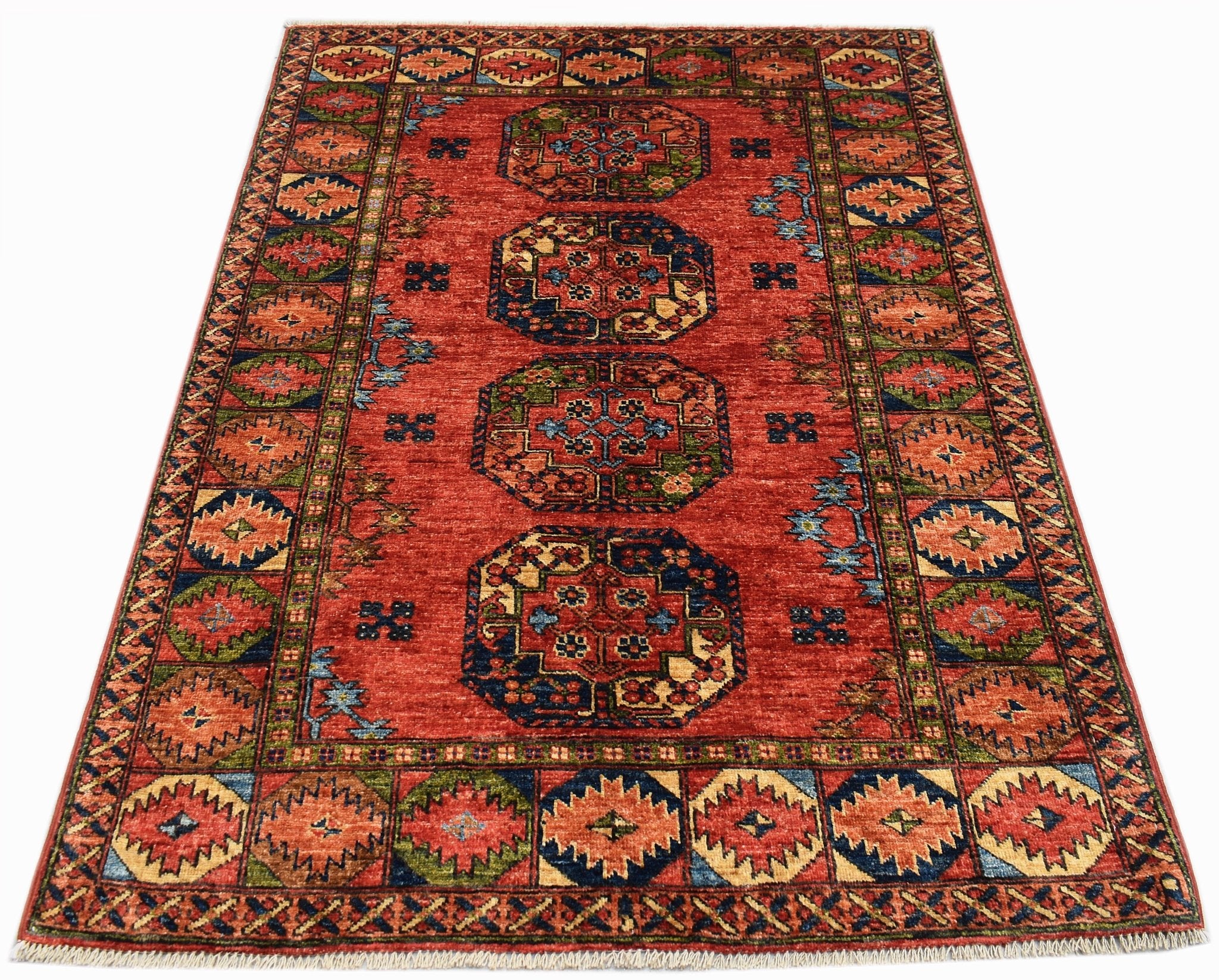 Handwoven Afghan Chobi Rug | 173 x 122 cm | 5'8" x 4' - Najaf Rugs & Textile