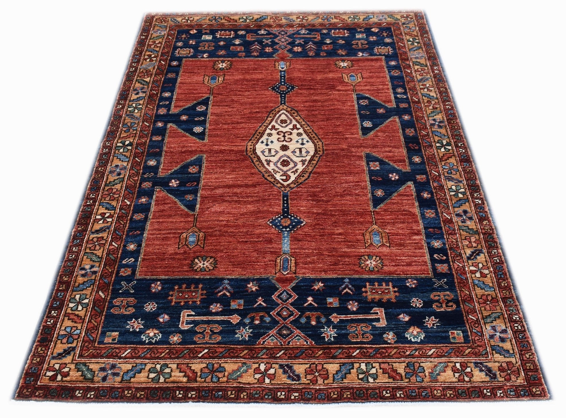 Handwoven Afghan Chobi Rug | 193 x 123 cm | 4'11" x 3'3" - Najaf Rugs & Textile