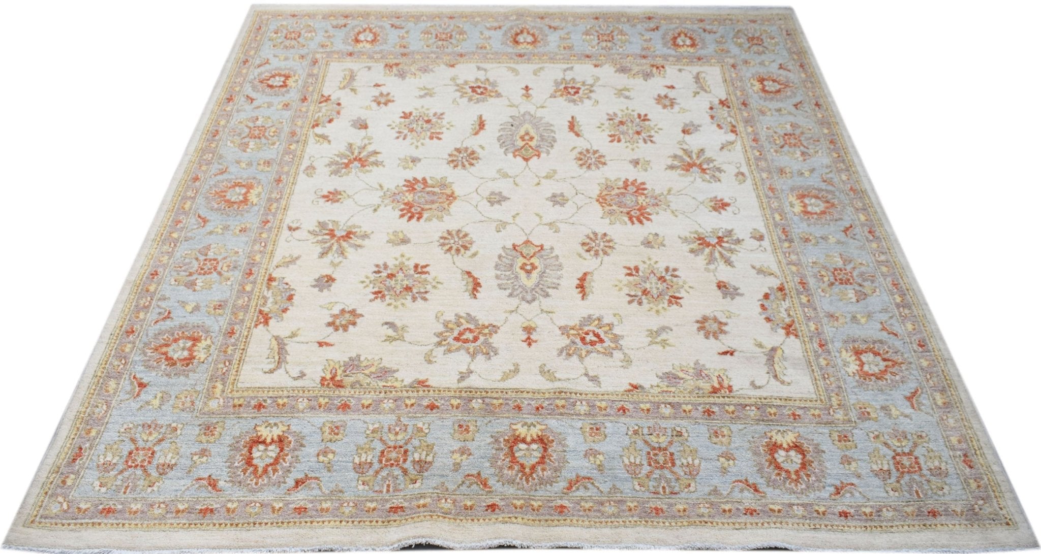 Handwoven Afghan Chobi Rug | 196 x 191 cm | 6'6" x 6'4" - Najaf Rugs & Textile