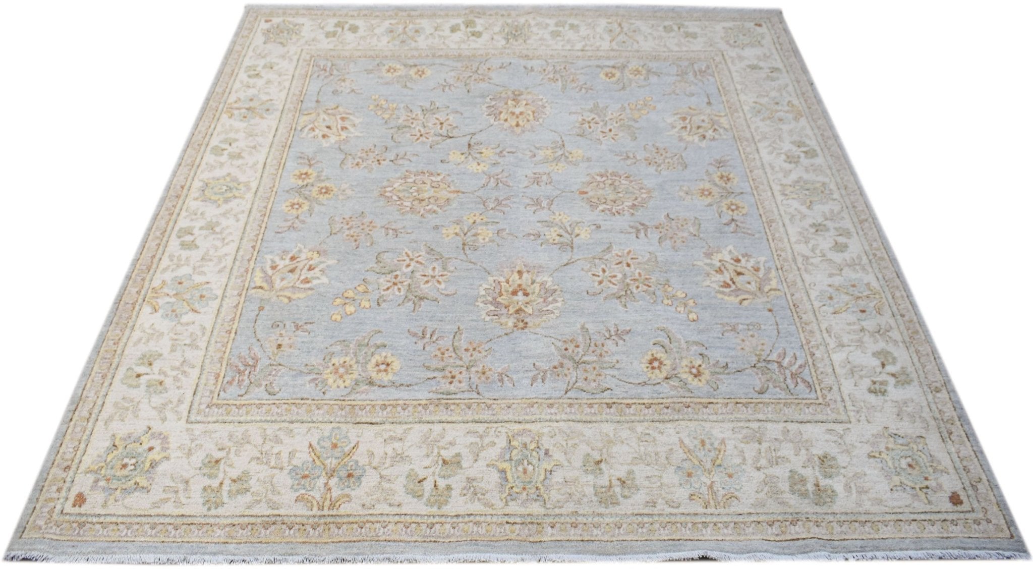 Handwoven Afghan Chobi Rug | 205 x 194 cm | 6'9" x 6'7" - Najaf Rugs & Textile