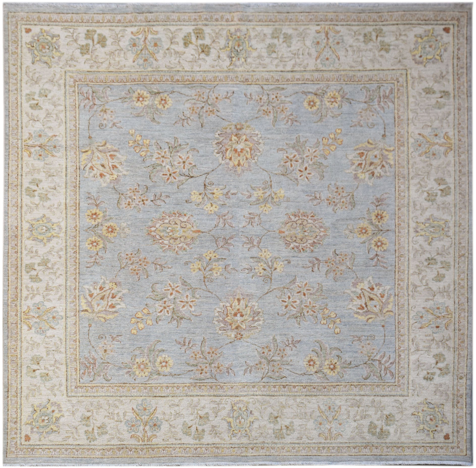 Handwoven Afghan Chobi Rug | 205 x 194 cm | 6'9" x 6'7" - Najaf Rugs & Textile