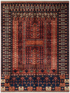 Handwoven Afghan Chobi Rug | 213 x 168 cm | 7' x 5'6" - Najaf Rugs & Textile