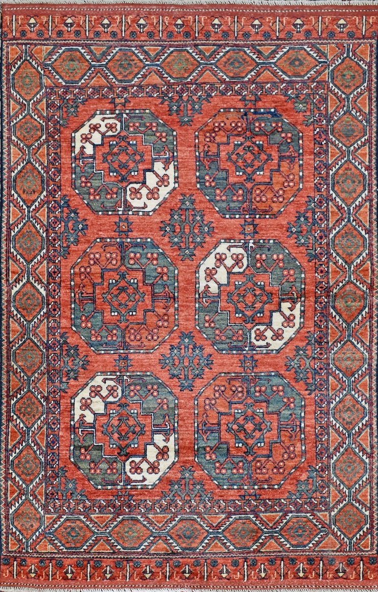 Handwoven Afghan Chobi Rug | 232 x 135 cm | 7’6 x 5’ - Najaf Rugs & Textile