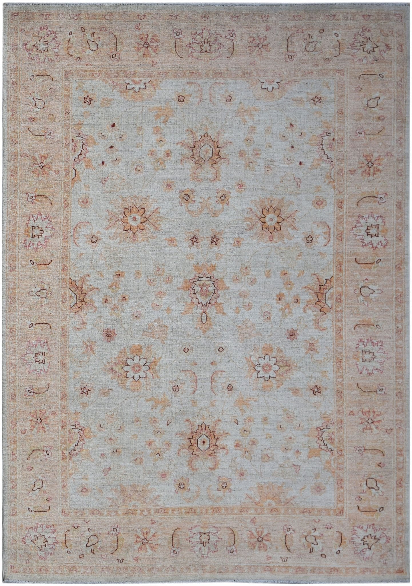 Handwoven Afghan Chobi Rug | 239 x 169 cm | 7'10" x 5'7" - Najaf Rugs & Textile