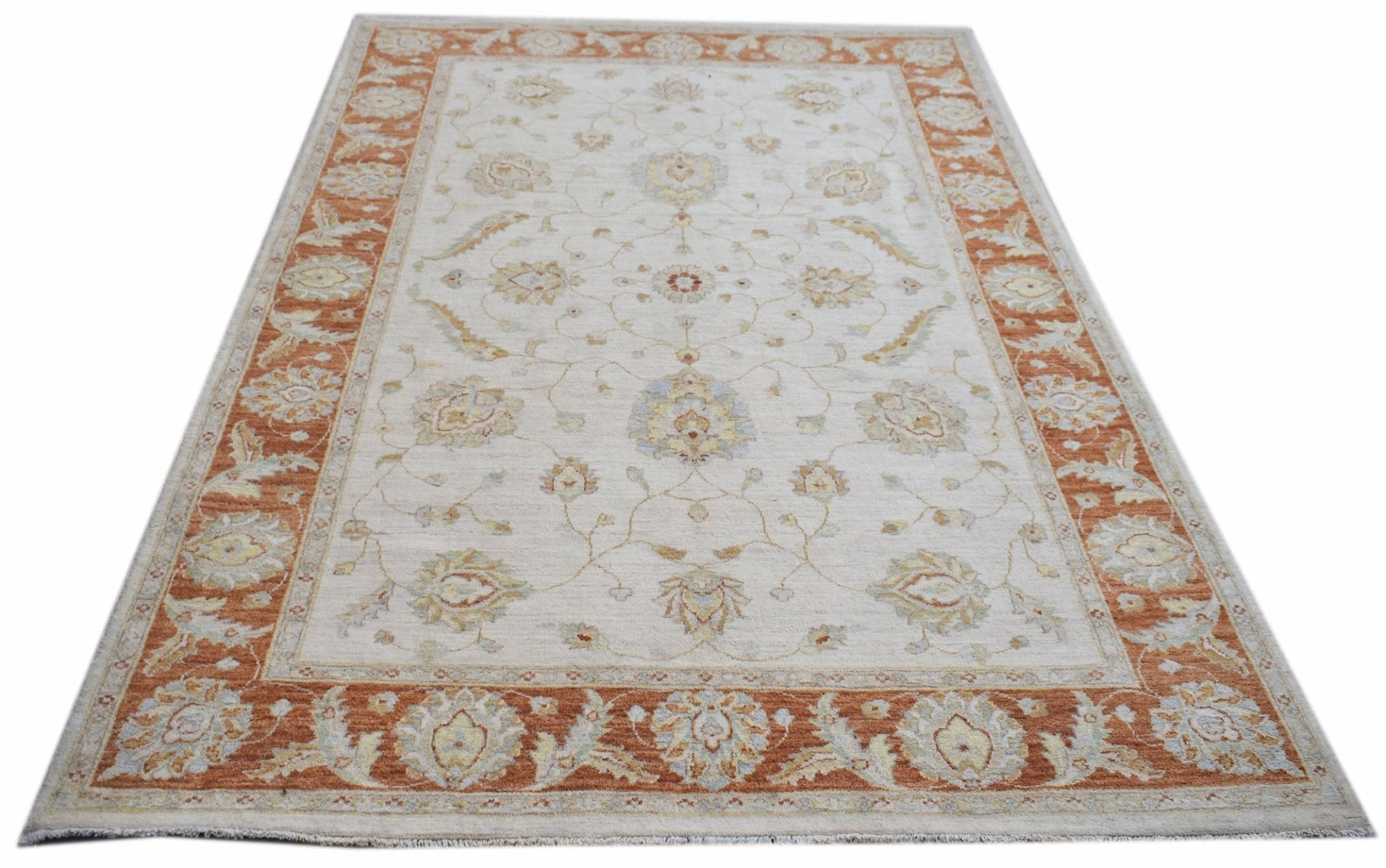 Handwoven Afghan Chobi Rug | 243 x 168 cm | 8' x 5'7" - Najaf Rugs & Textile