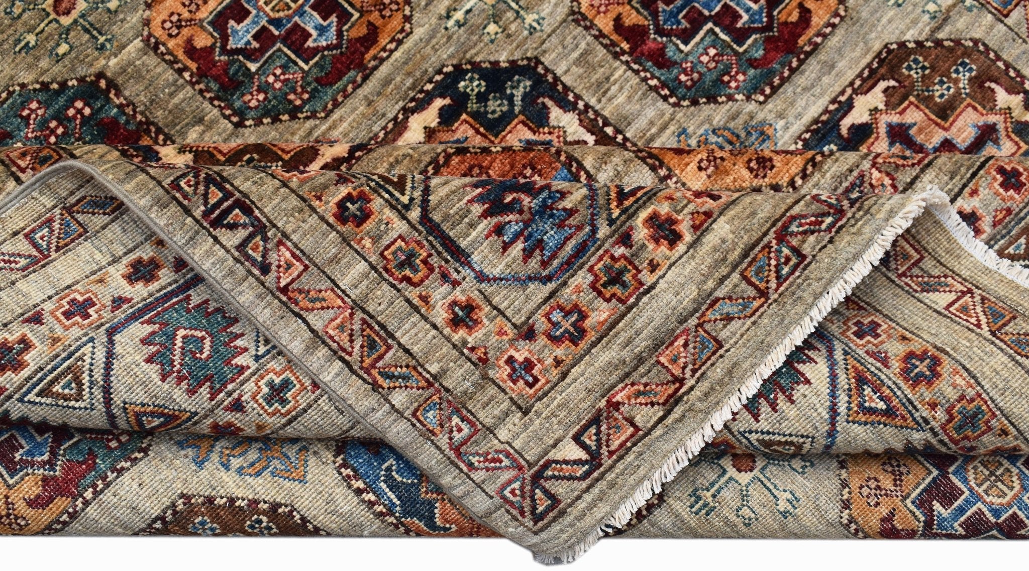 Handwoven Afghan Chobi Rug | 245 x 174 cm | 8' x 5'9" - Najaf Rugs & Textile