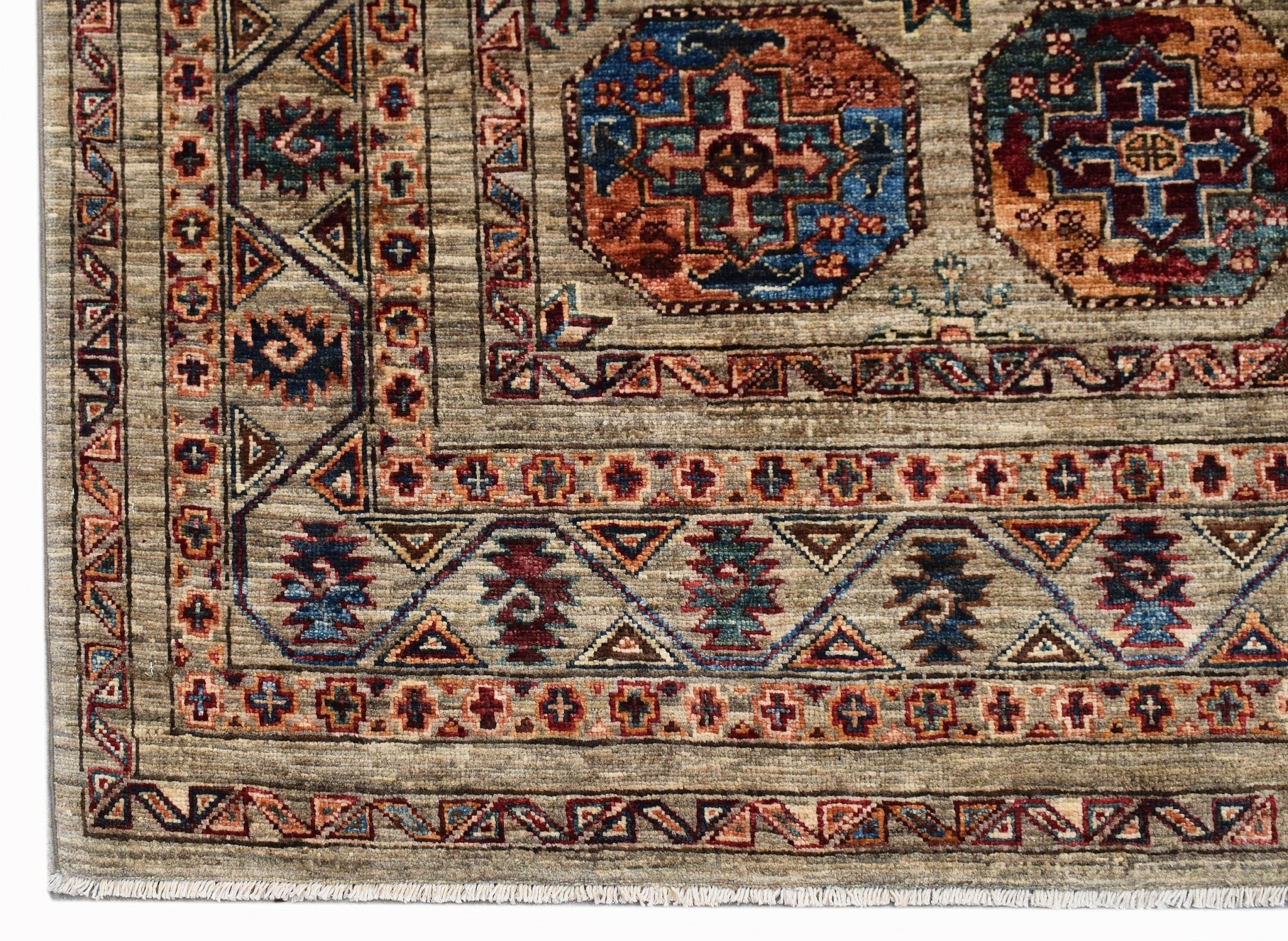 Handwoven Afghan Chobi Rug | 245 x 174 cm | 8' x 5'9" - Najaf Rugs & Textile