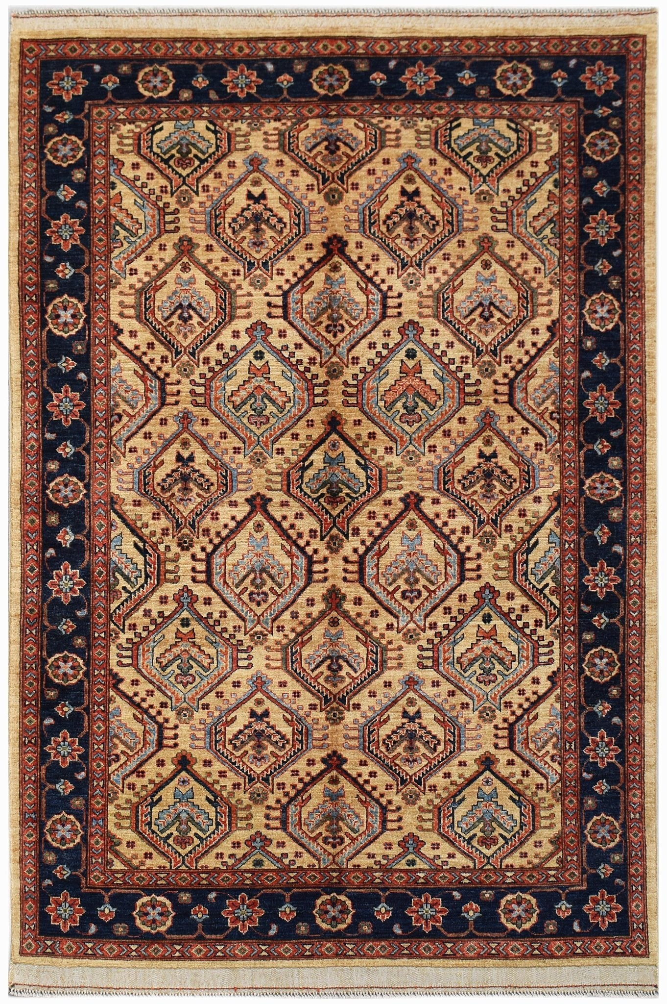 Handwoven Afghan Chobi Rug | 255 x 171 cm | 8'4" x 5'7" - Najaf Rugs & Textile