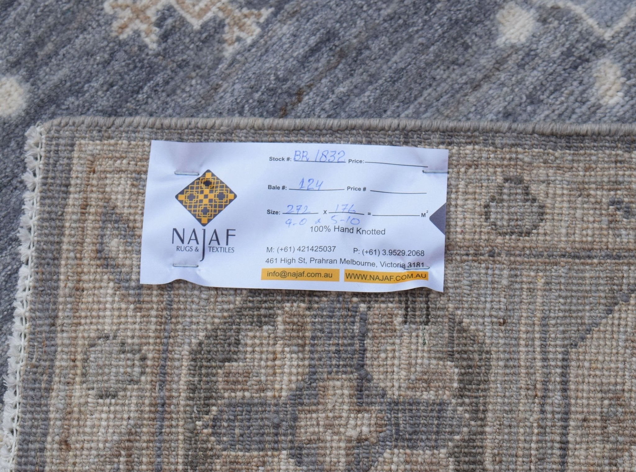 Handwoven Afghan Chobi Rug | 272 x 176 cm | 9' x 5'10" - Najaf Rugs & Textile