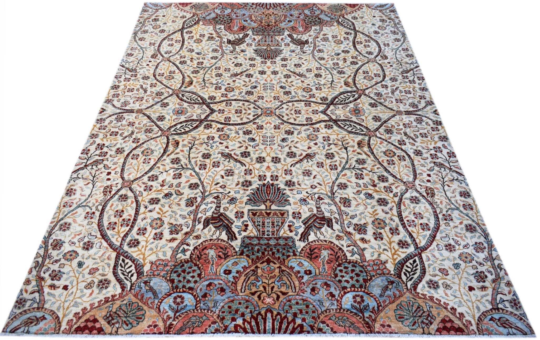 Handwoven Afghan Chobi Rug | 290 x 246 cm | 9'6" x 8'1" - Najaf Rugs & Textile