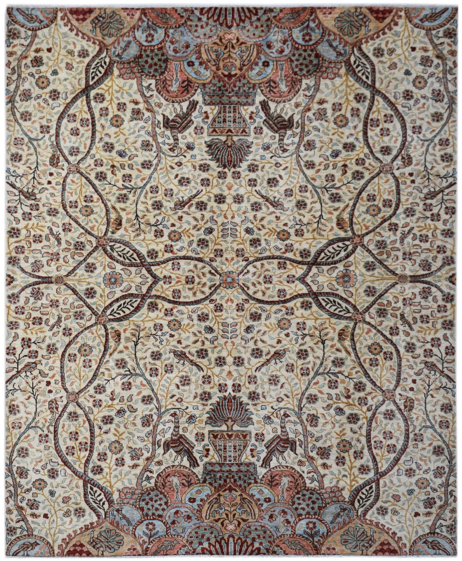 Handwoven Afghan Chobi Rug | 290 x 246 cm | 9'6" x 8'1" - Najaf Rugs & Textile