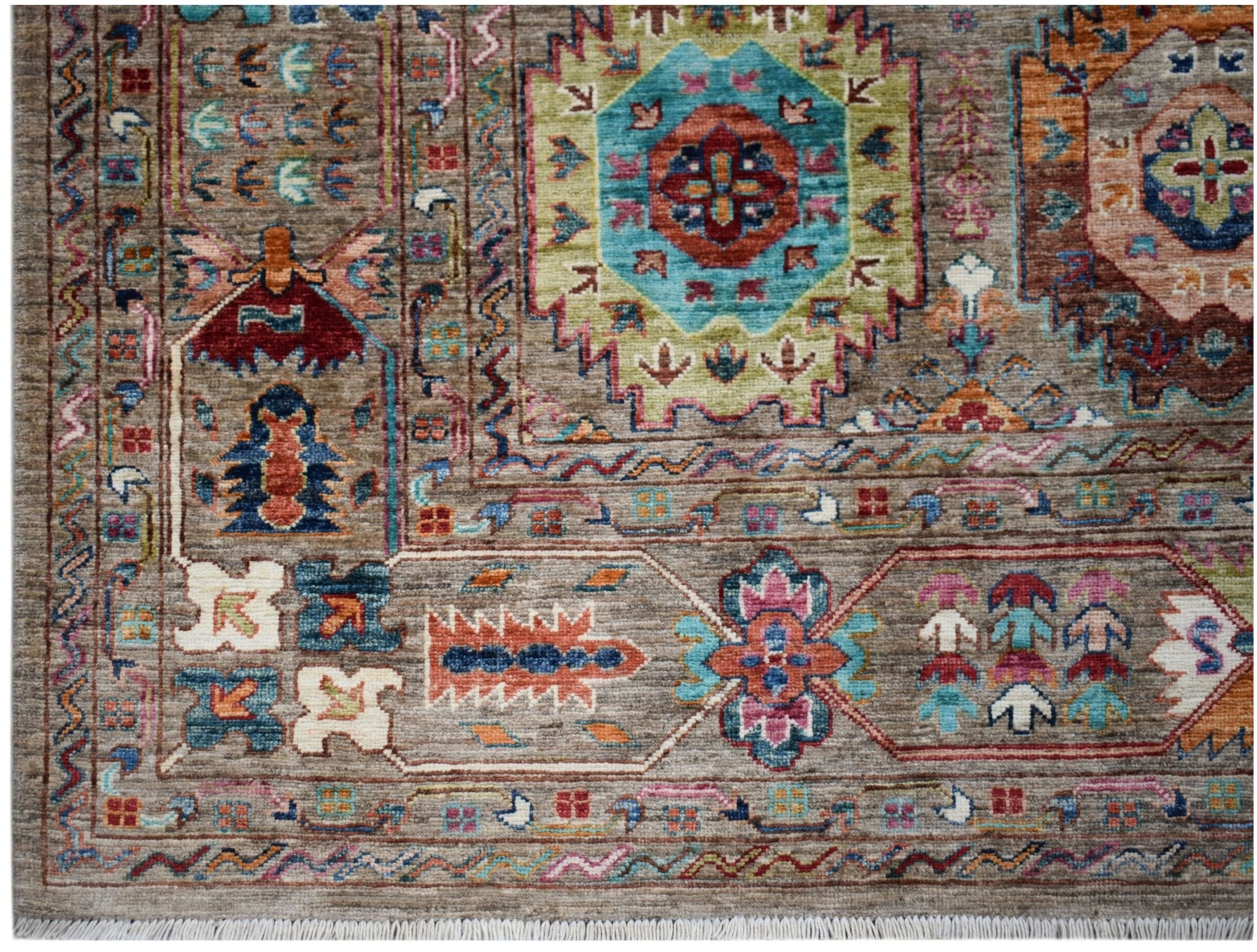 Handwoven Afghan Chobi Rug | 297 x 202 cm | 9'2" x 6'7" - Najaf Rugs & Textile