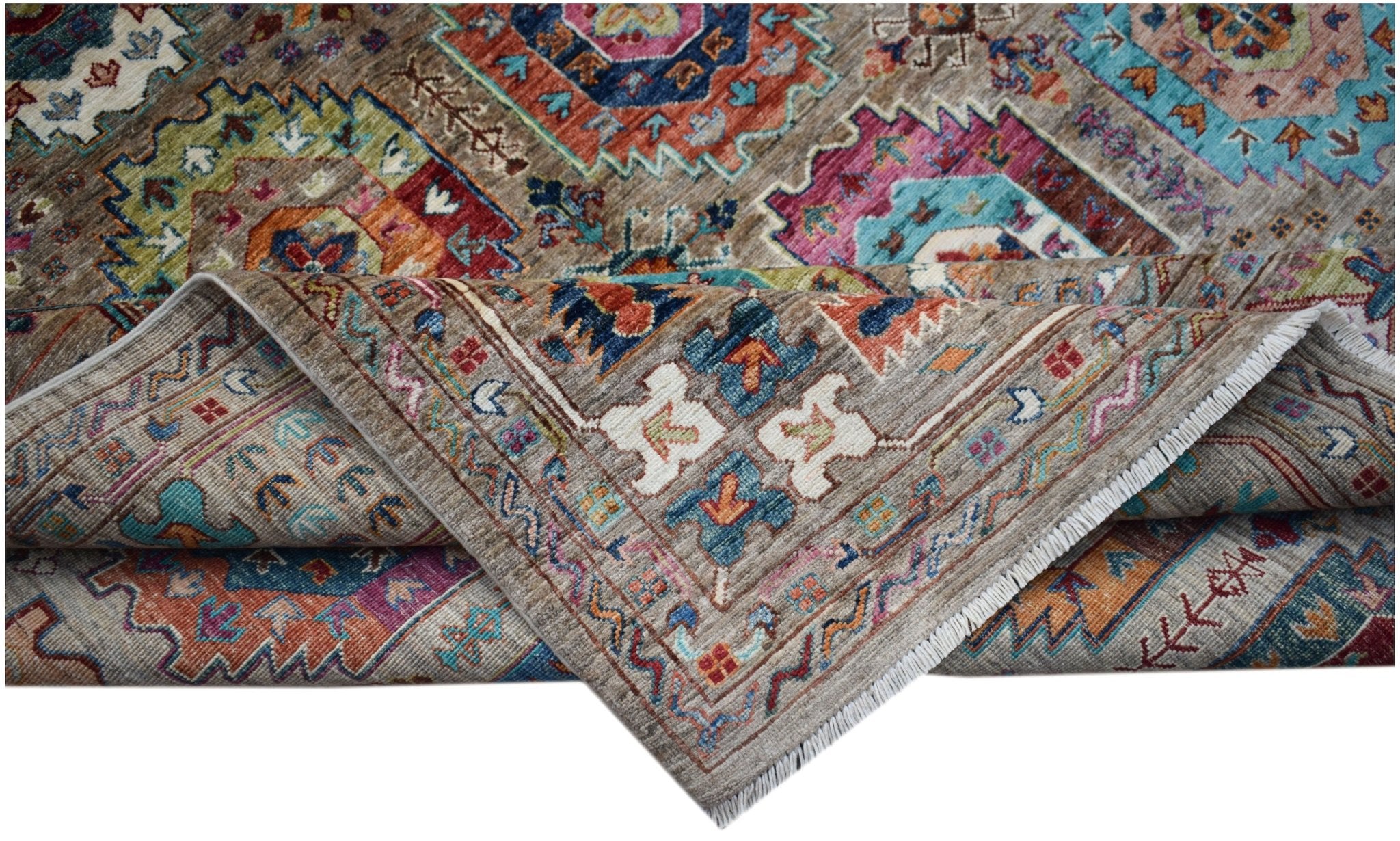 Handwoven Afghan Chobi Rug | 297 x 202 cm | 9'2" x 6'7" - Najaf Rugs & Textile