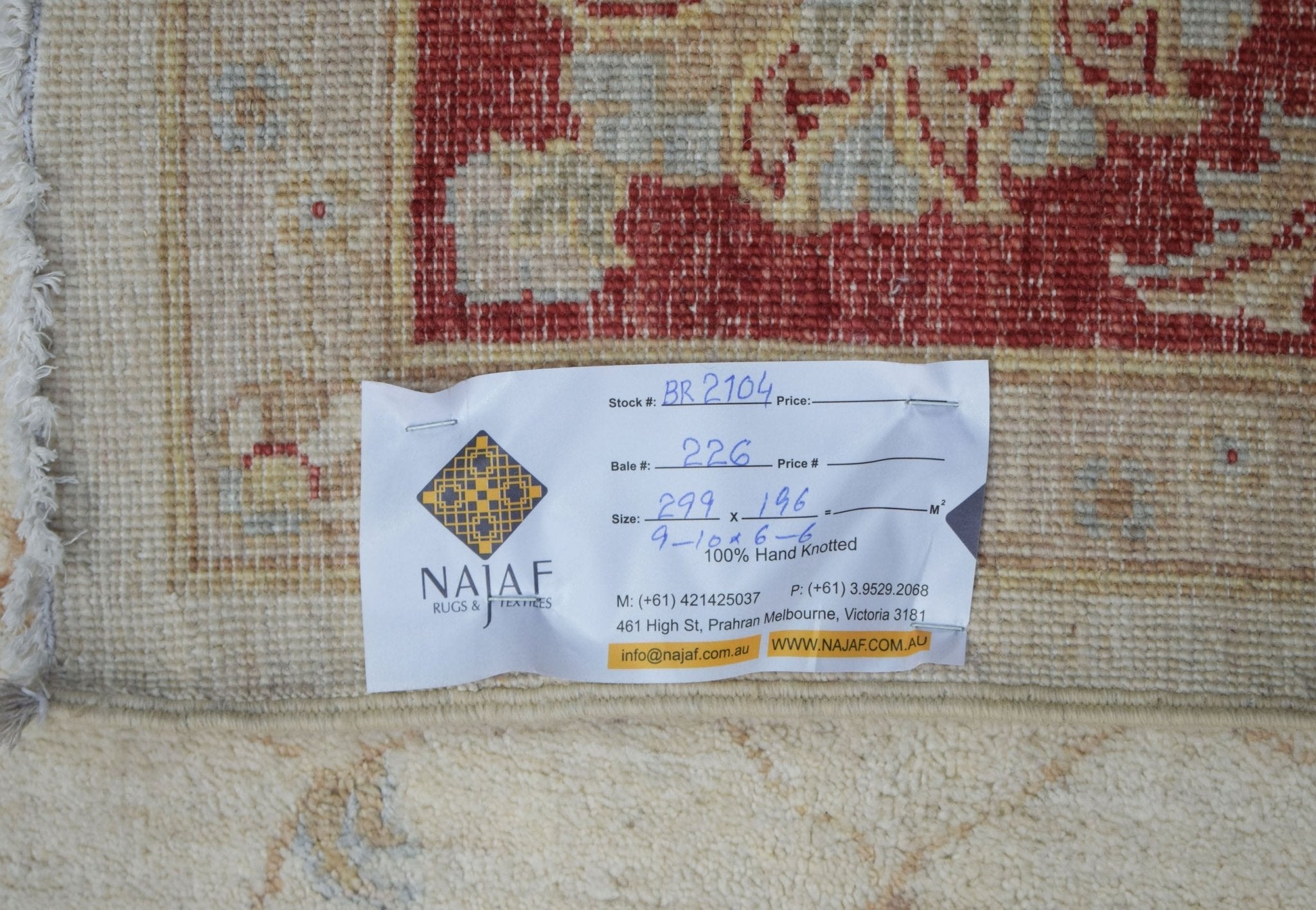 Handwoven Afghan Chobi Rug | 299 x 196 cm | 9'10" x 6'6" - Najaf Rugs & Textile