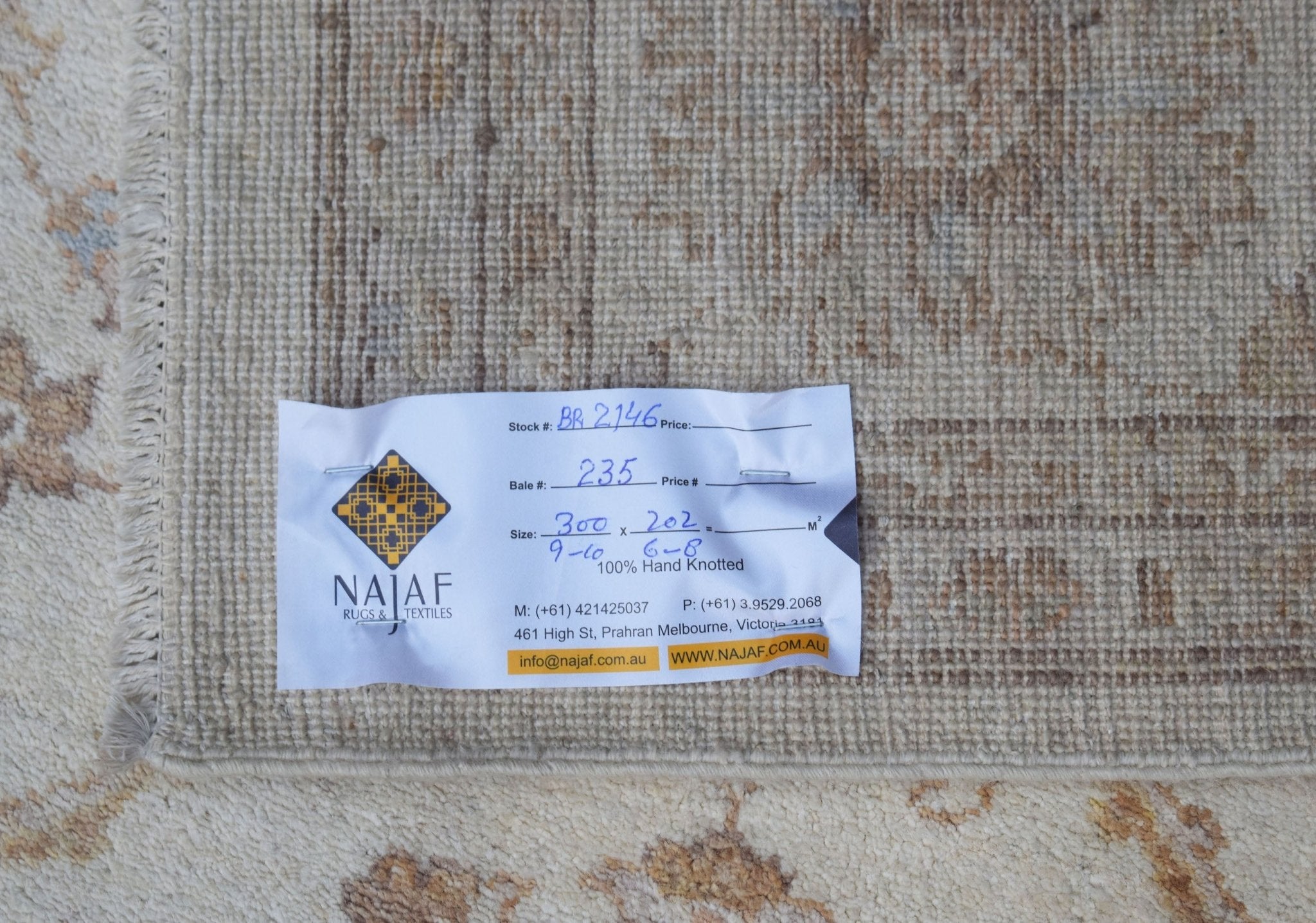 Handwoven Afghan Chobi Rug | 300 x 202 cm | 9'10" x 6'8" - Najaf Rugs & Textile