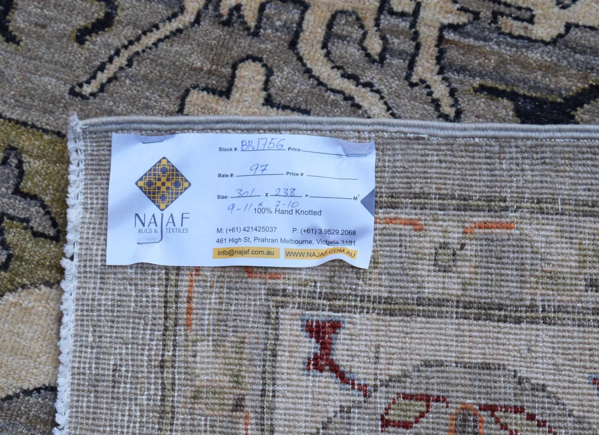 Handwoven Afghan Chobi Rug | 301 x 238 cm | 9'11" x 7'10" - Najaf Rugs & Textile