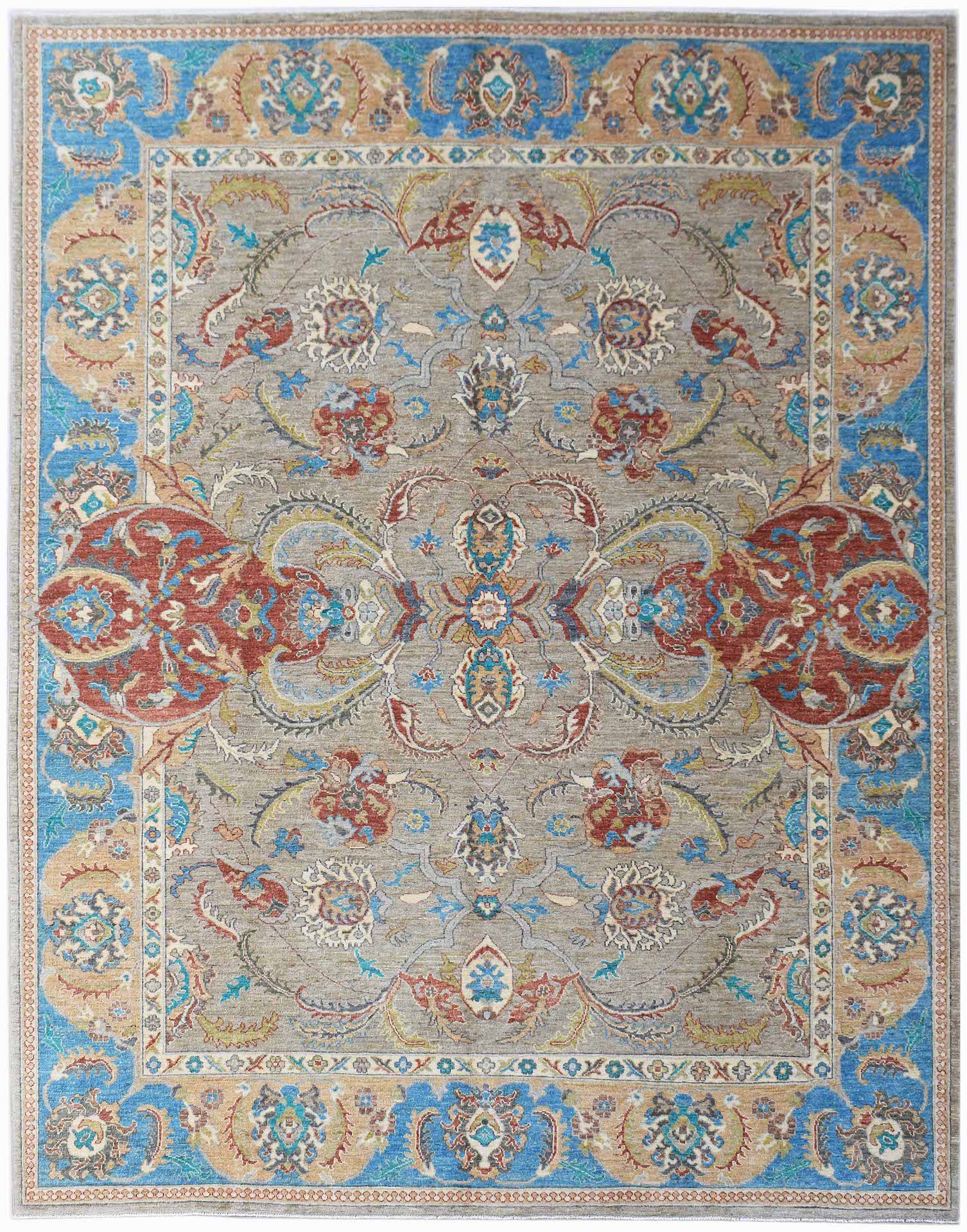 Handwoven Afghan Chobi Rug | 301 x 247 cm | 9'10" x 8'1" - Najaf Rugs & Textile