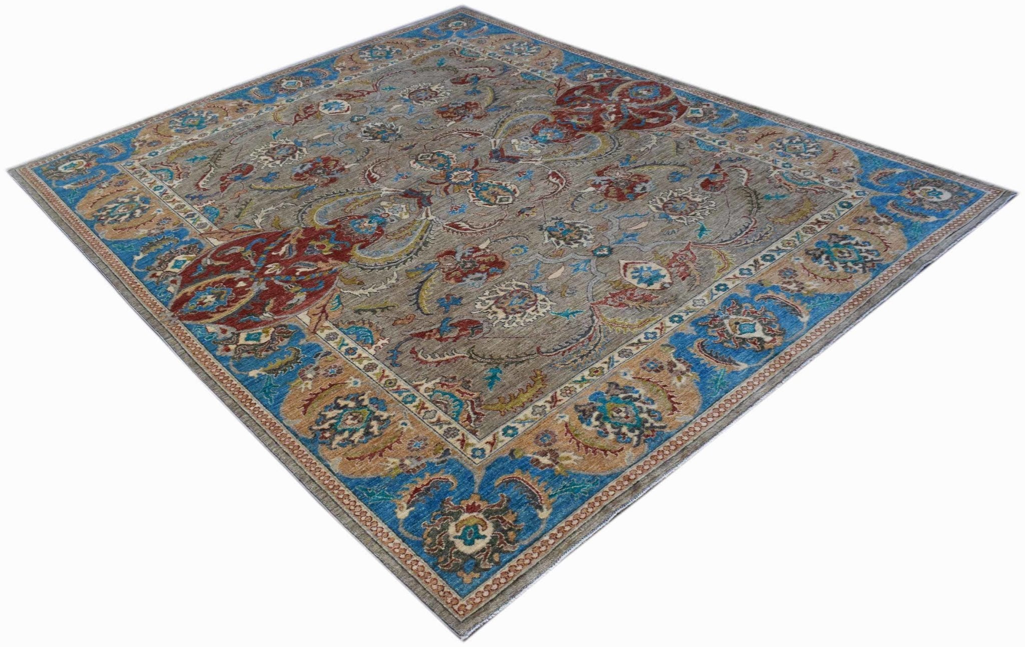 Handwoven Afghan Chobi Rug | 301 x 247 cm | 9'10" x 8'1" - Najaf Rugs & Textile