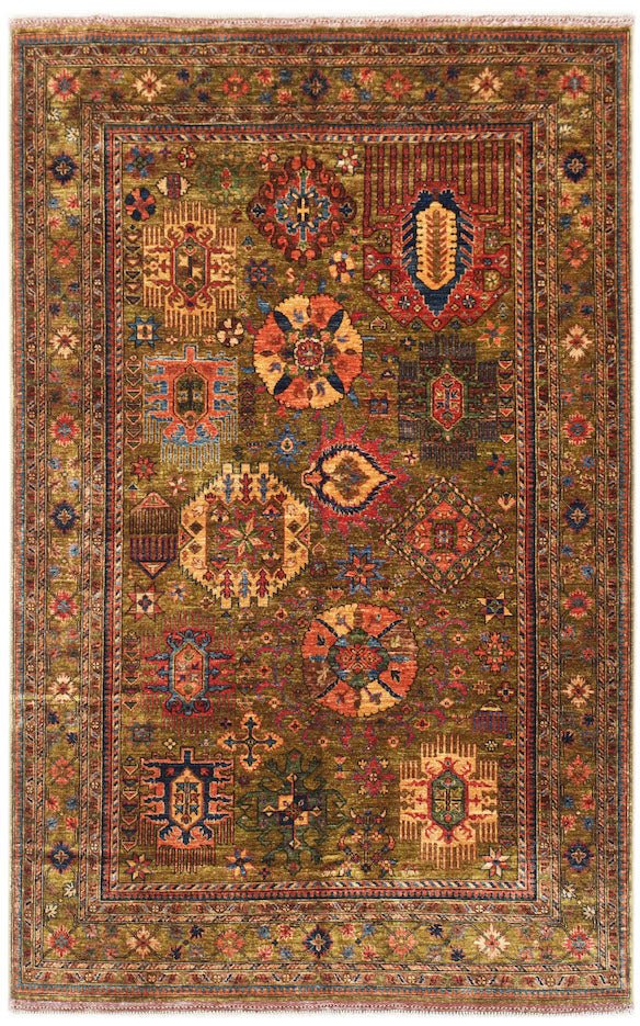 Handwoven Afghan Chobi Rug | 307 x 204 cm | 10'1" x 6'9" - Najaf Rugs & Textile