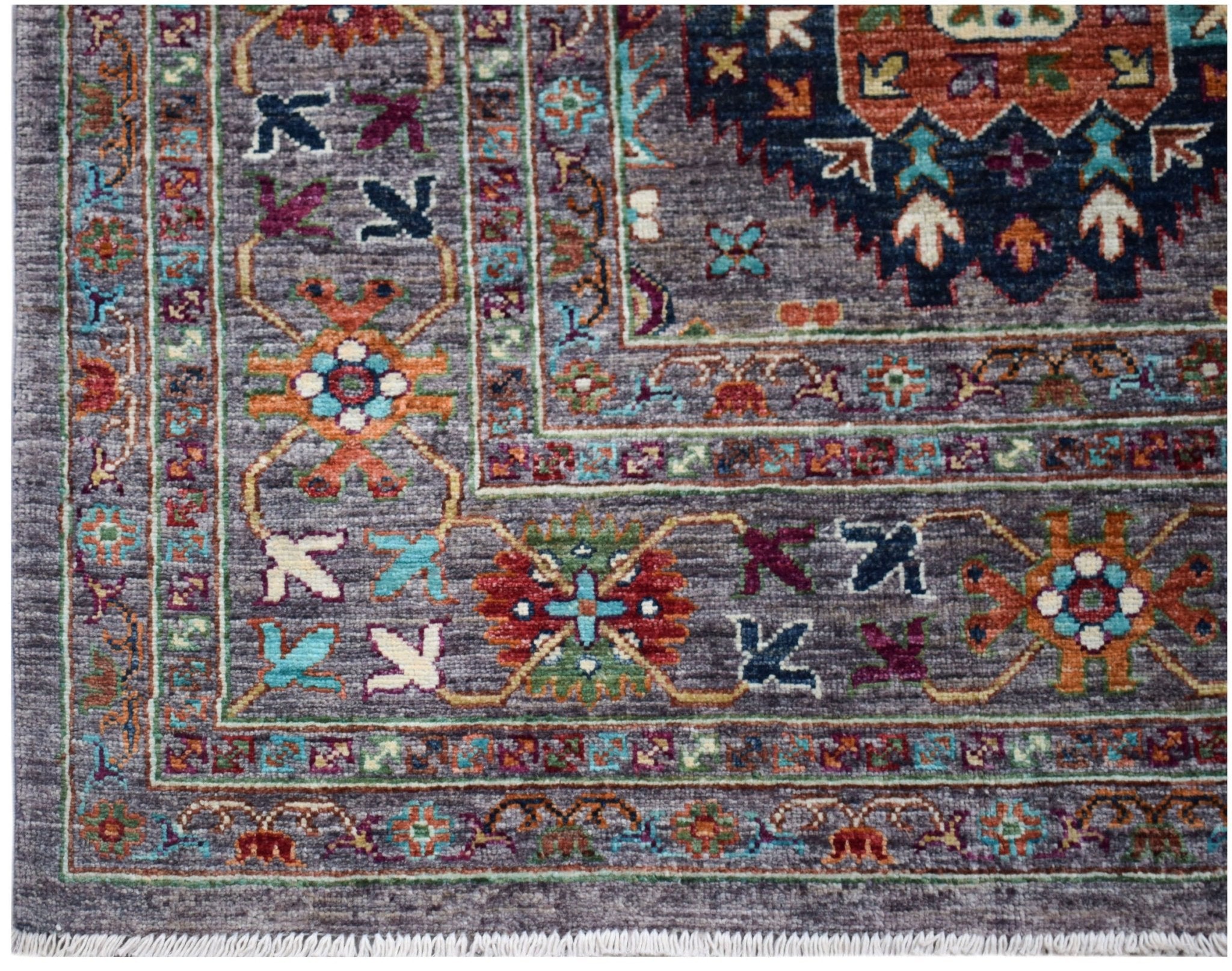 Handwoven Afghan Chobi Rug | 307 x 207 cm | 10'1" x 6'10" - Najaf Rugs & Textile