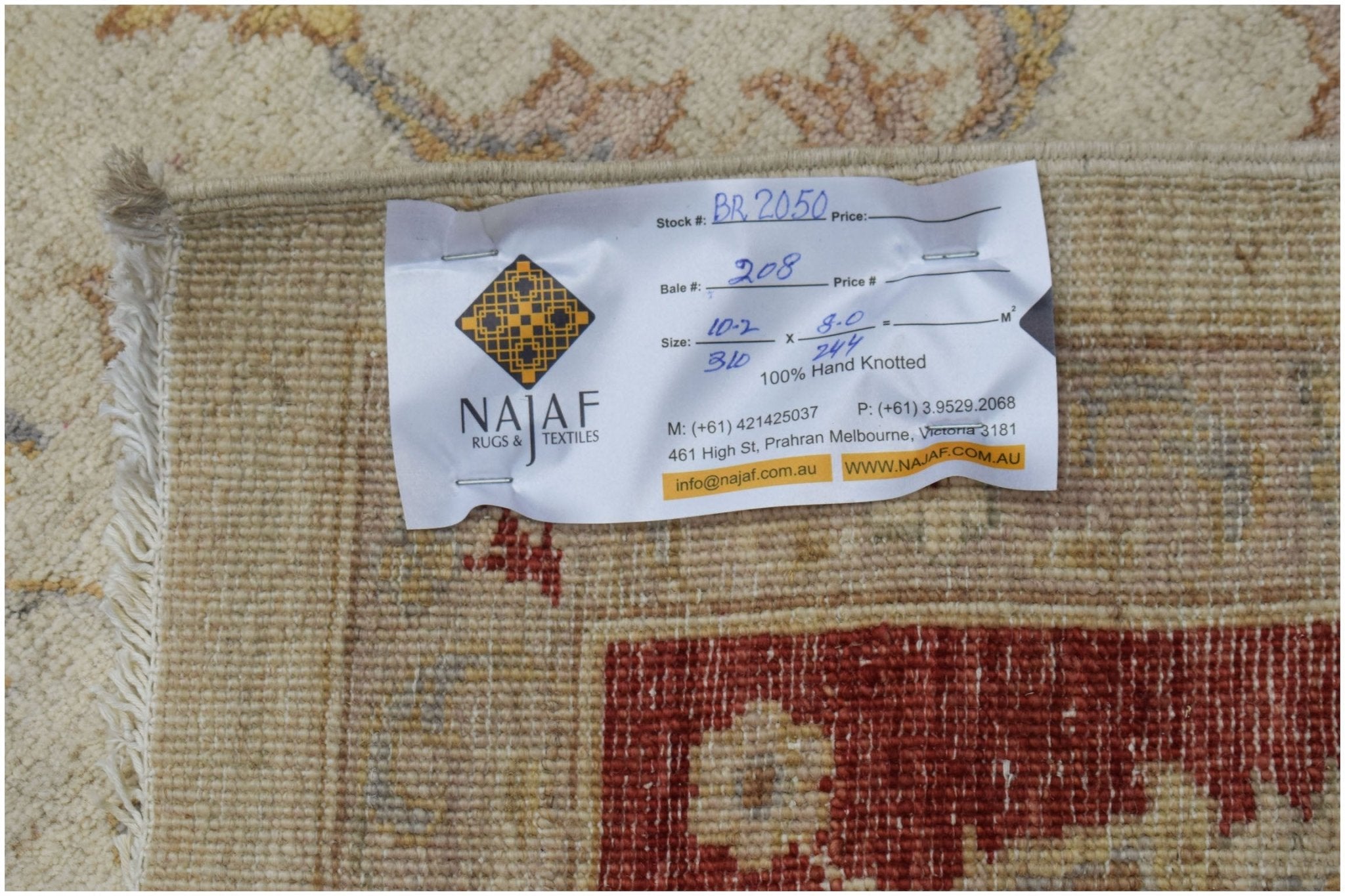 Handwoven Afghan Chobi Rug | 310 x 244 cm | 10'2" x 8' - Najaf Rugs & Textile