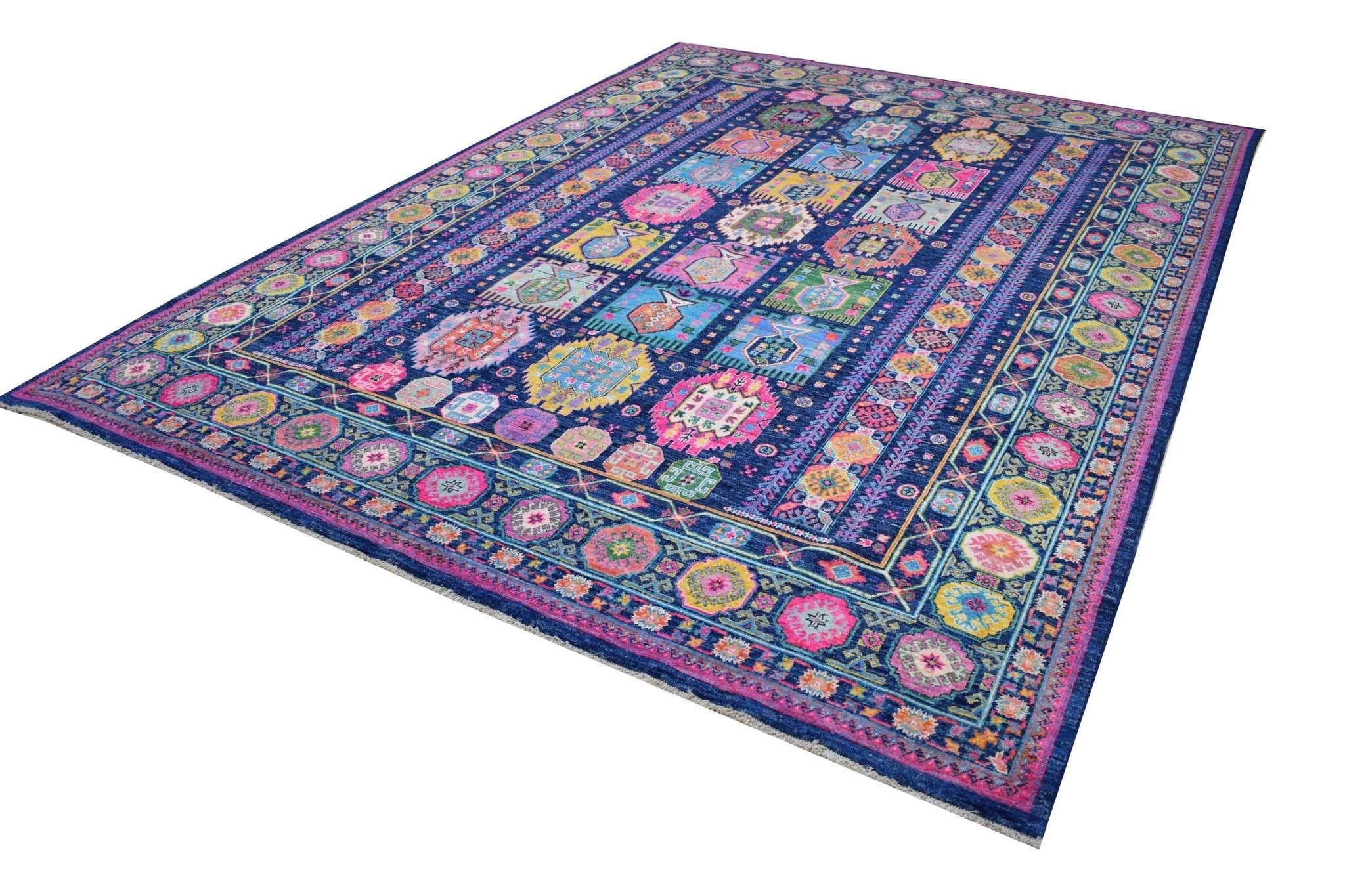 Handwoven Afghan Chobi Rug | 332 x 243 cm | 10'8" x 7'9" - Najaf Rugs & Textile