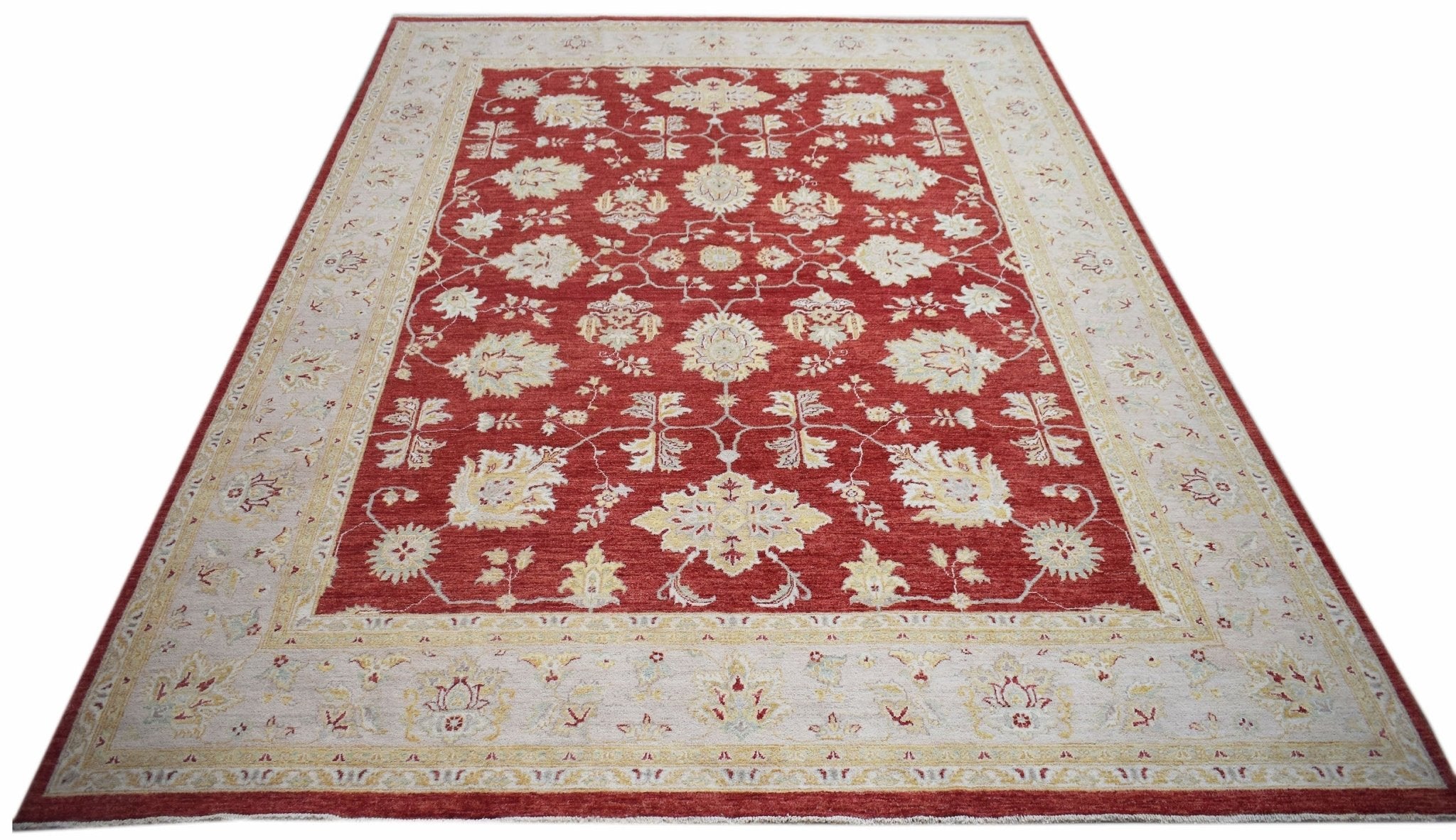 Handwoven Afghan Chobi Rug | 379 x 295 cm | 12'6" x 9'9" - Najaf Rugs & Textile