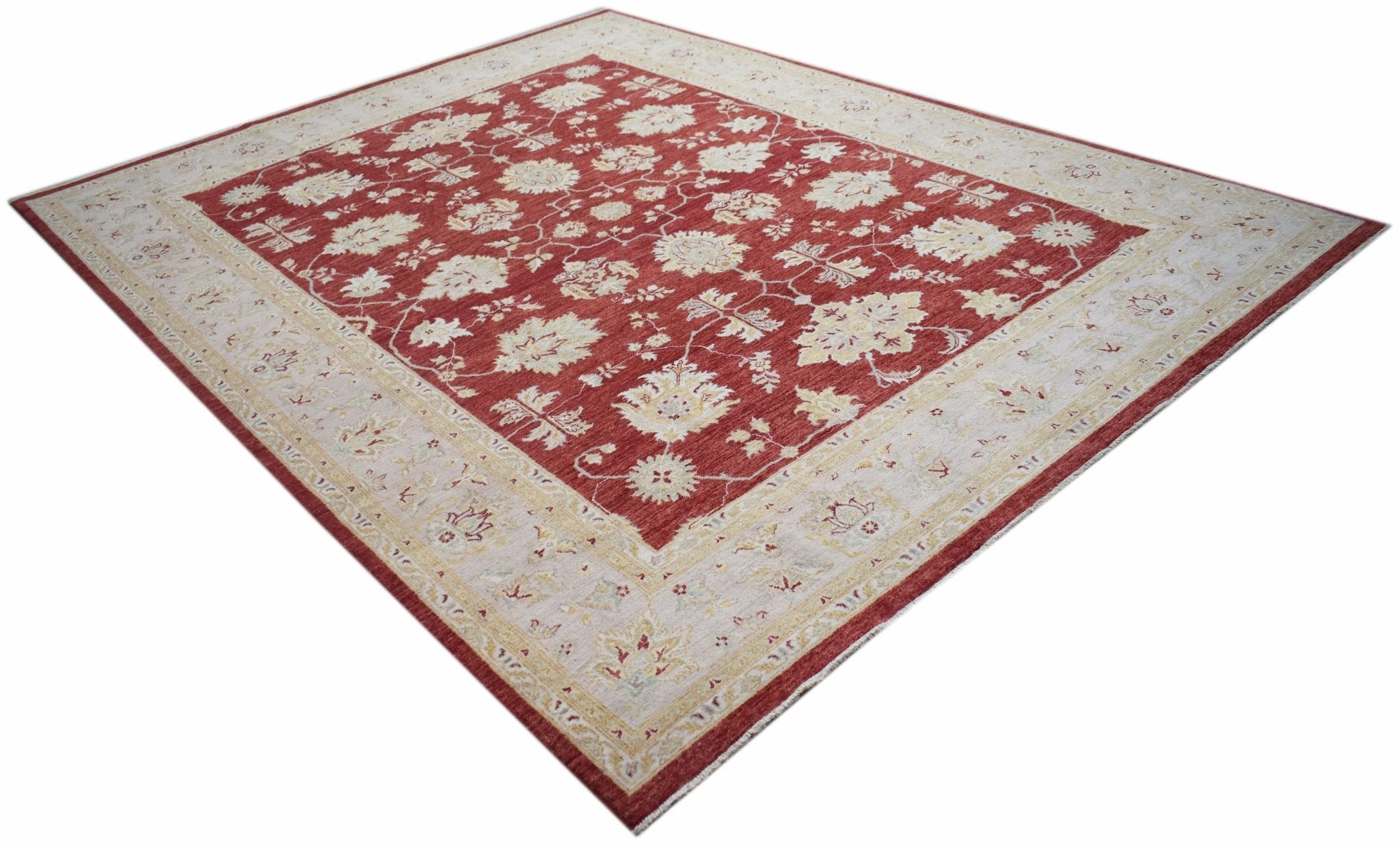 Handwoven Afghan Chobi Rug | 379 x 295 cm | 12'6" x 9'9" - Najaf Rugs & Textile