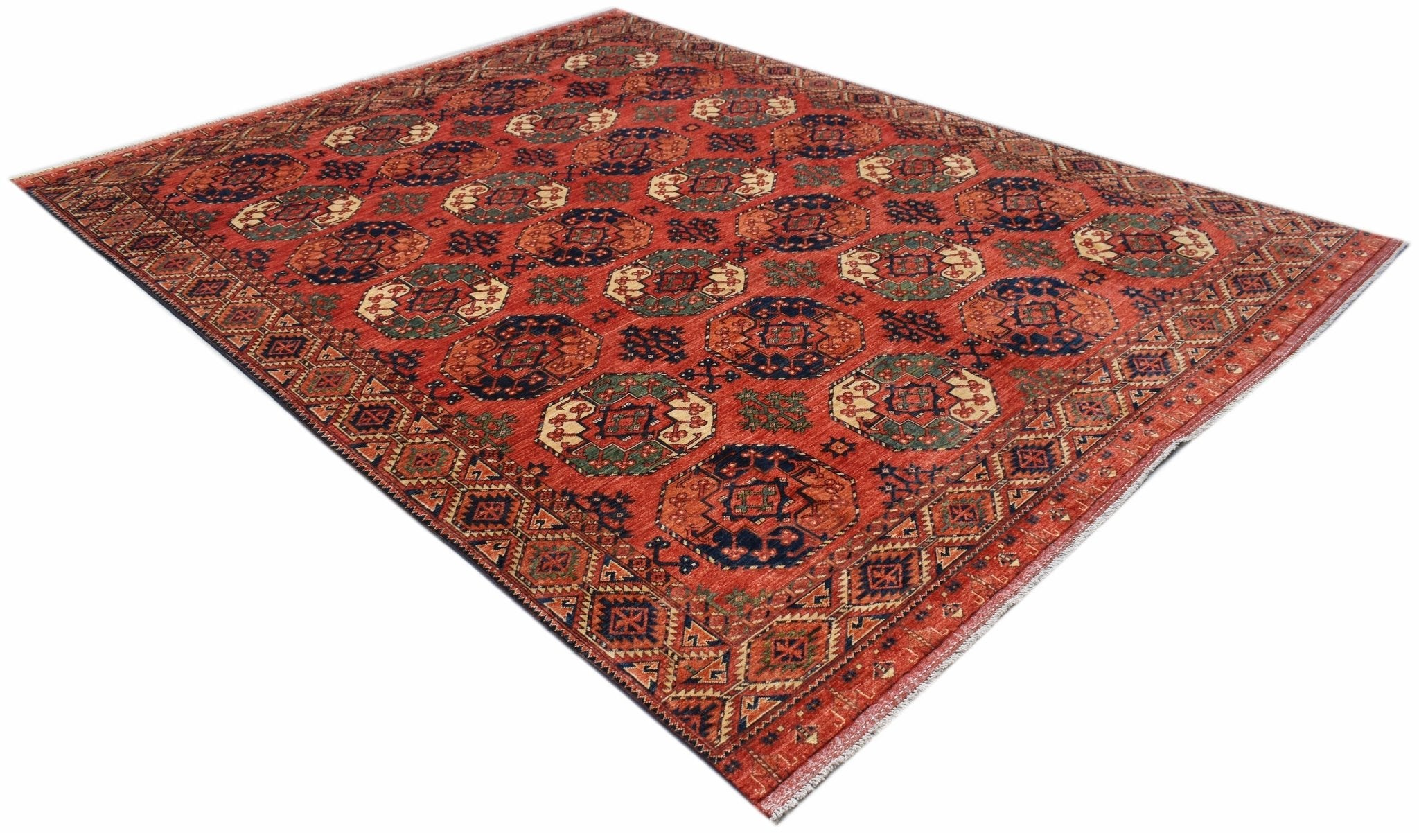 Handwoven Afghan Chobi Rug | 395 x 302 cm | 13' x 9'11" - Najaf Rugs & Textile