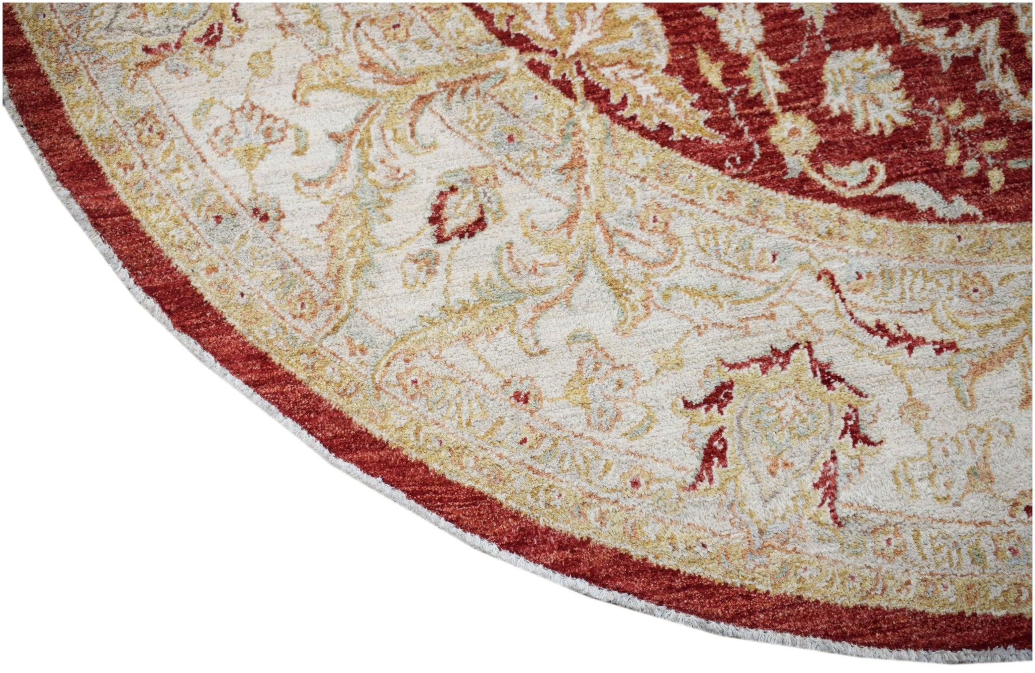 Handwoven Afghan Circular Chobi Rug | 230 x 233 cm | 7'8" x 7'7" - Najaf Rugs & Textile