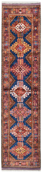 Handwoven Afghan Herati Chobi Hallway Runner | 335 x 85 cm | 11' x 2'9" - Najaf Rugs & Textile