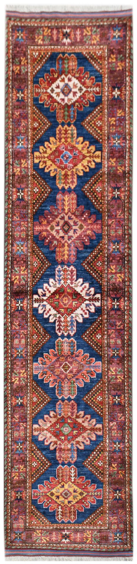 Handwoven Afghan Herati Chobi Hallway Runner | 335 x 85 cm | 11' x 2'9" - Najaf Rugs & Textile