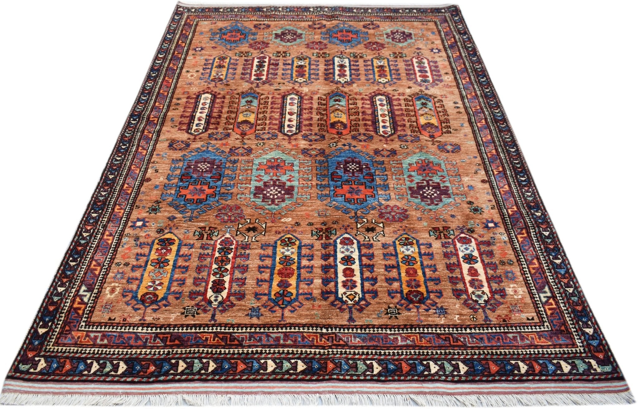 Handwoven Afghan Herati Chobi Rug | 242 x 167 cm | 8' x 5'6" - Najaf Rugs & Textile