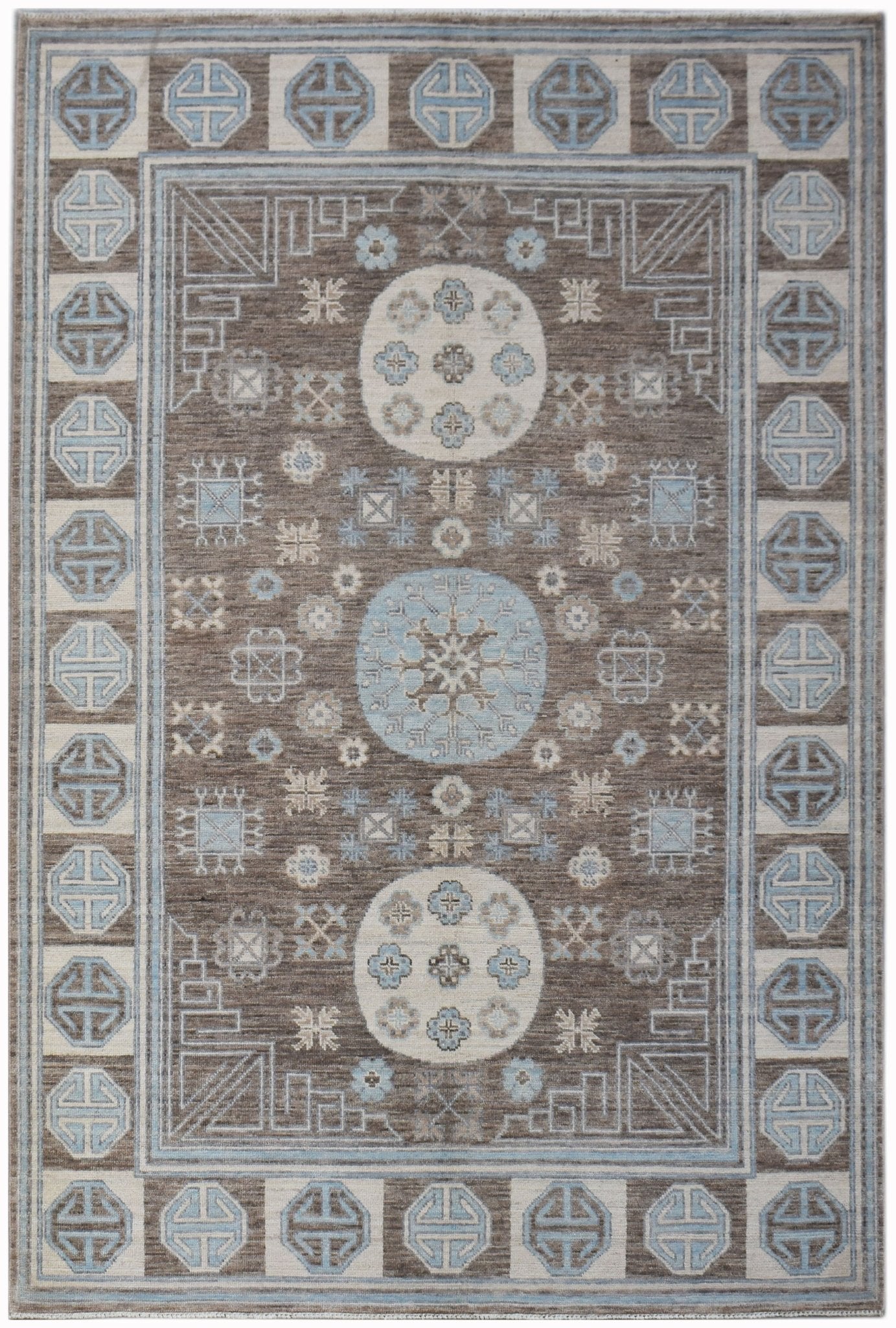 Handwoven Chobi Khotan Rug | 217 x 146 cm | 7'2" x 4'10" - Najaf Rugs & Textile