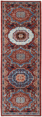 Handwoven Mamluk Chobi Hallway Runner | 234 x 80 cm | 7'8" x 2'8" - Najaf Rugs & Textile