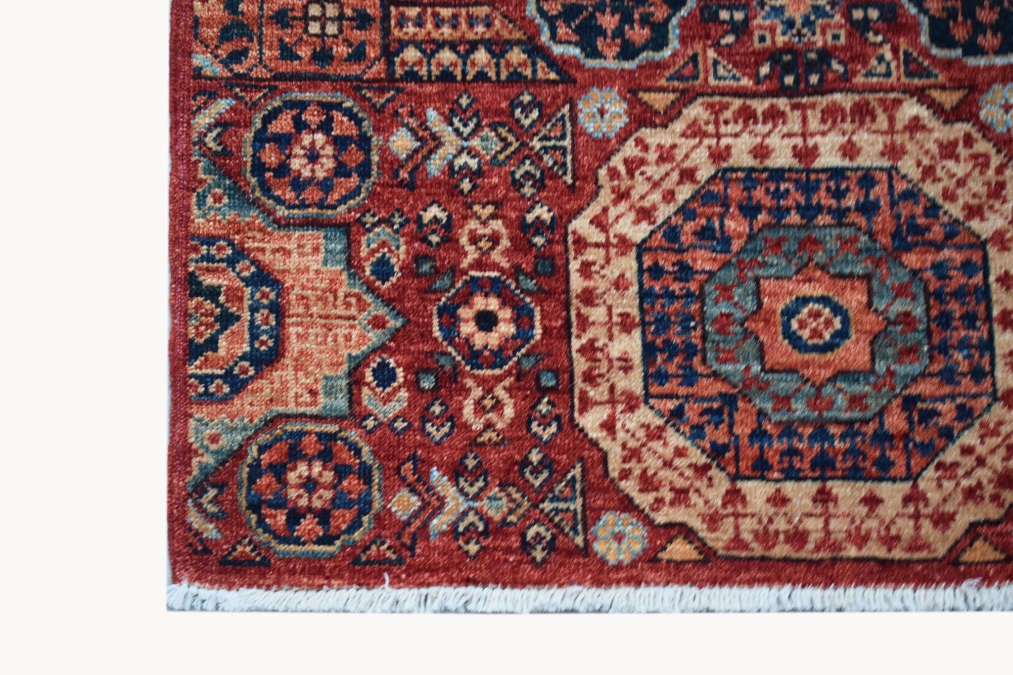 Handwoven Mamluk Chobi Hallway Runner | 240 x 77 cm | 7'11" x 2'6" - Najaf Rugs & Textile