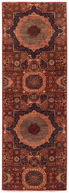 Handwoven Mamluk Chobi Hallway Runner | 240 x 77 cm | 7'11" x 2'6" - Najaf Rugs & Textile