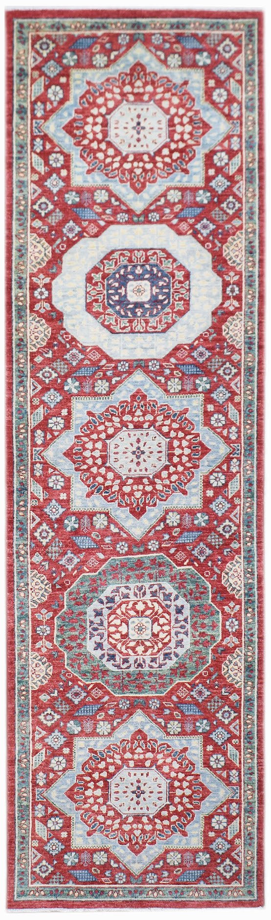 Handwoven Mamluk Chobi Hallway Runner | 292 x 80 cm | 9'7" 2'8" - Najaf Rugs & Textile