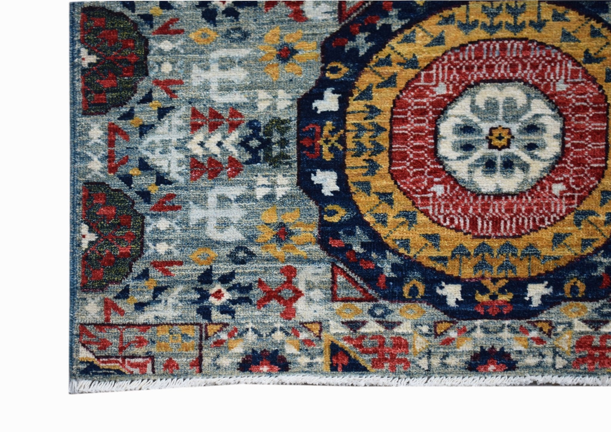 Handwoven Mamluk Chobi Hallway Runner | 297 x 75 cm | 9'9" x 2'6" - Najaf Rugs & Textile