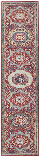 Handwoven Mamluk Chobi Hallway Runner | 352 x 80 cm | 11'7" x 2'8" - Najaf Rugs & Textile